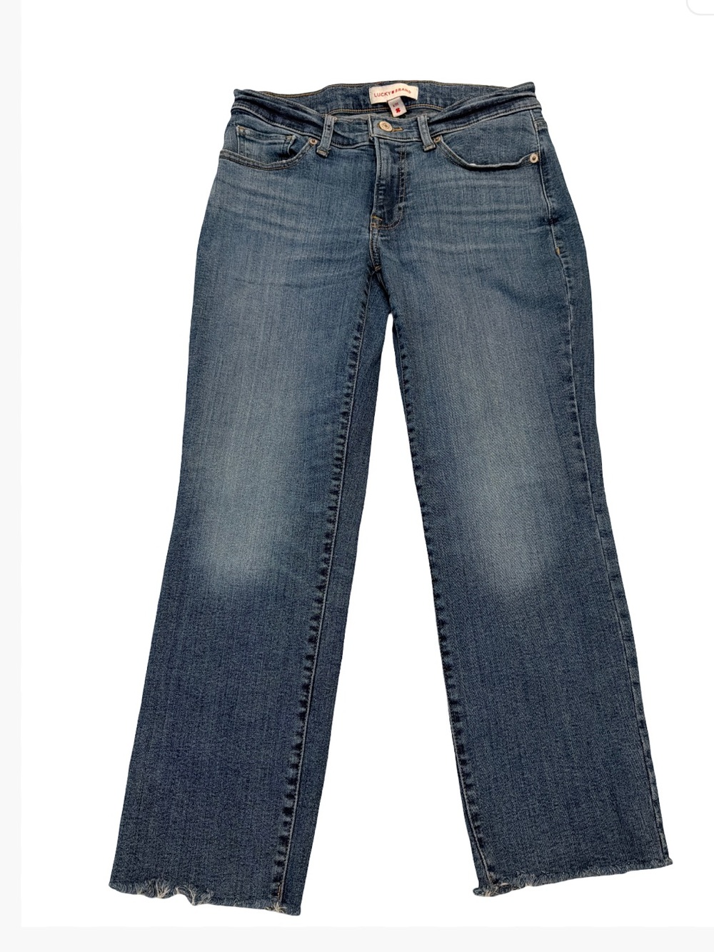 Lucky brand size 27 seeer crop jeans 24 inseam
